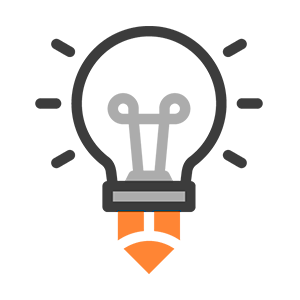 Branding services icon with lightbulb illustration, brand identity and logo design by The Design Aura
