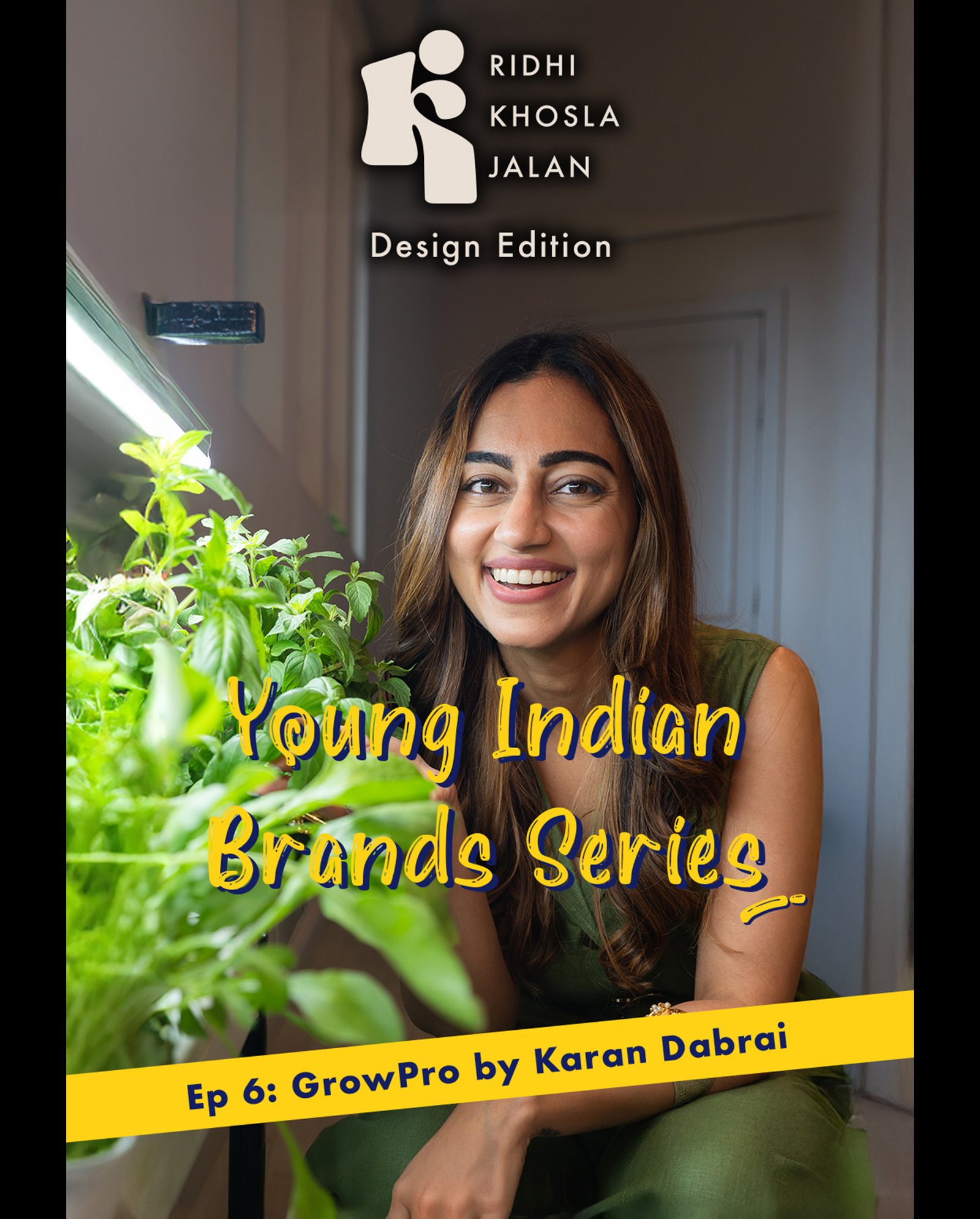 Young Indian Brands Series featuring Ridhi Khosla Jalan design edition cover with portrait