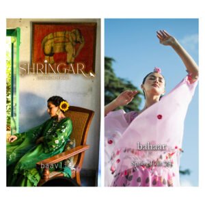 Shringar ethnic wear social media post with model in traditional outfits, social media marketing. Baavli by The Desgin Aura
